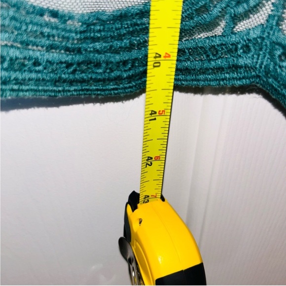 NWT Bella Boutique Emerald Green Lace Mini Dress Tunic V Neck XL Plus - Picture 8 of 10